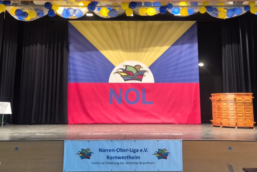Bühnenbanner auf der Bühne